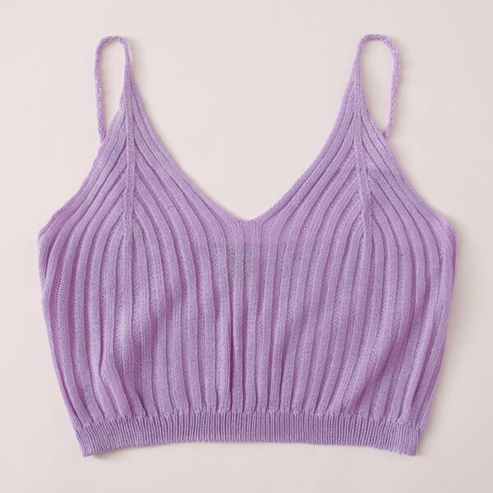NWOT!! Rib Knit Crop Cami Top